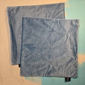 Phantoscope Velvet Pillow Covers Blue 17x18 California 2 Pack Throw Cushion Case